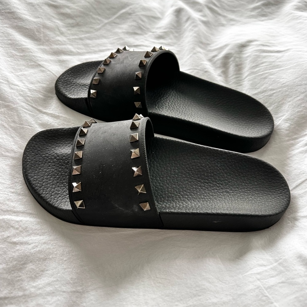 Valentino Garavani Rubber Rock Stud Slides